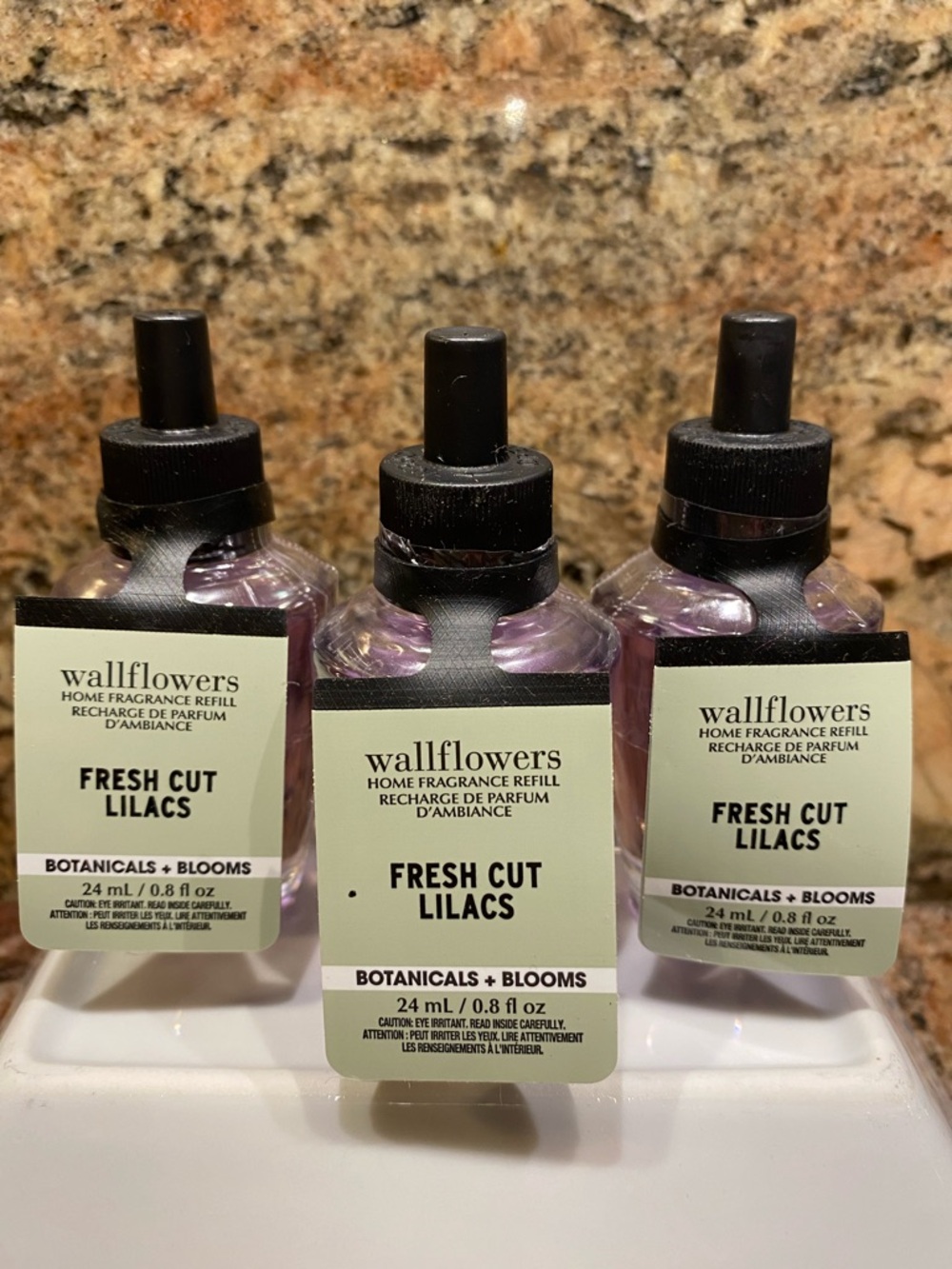 3)-“FRESH CUT LILACS” B&BW Wallflowers Home Fragrance Refills 0.8 oz, NWT-SEALED